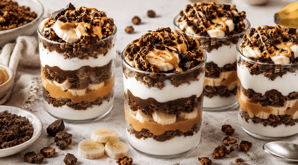 Peanut Butter & Chocolate Breakfast Jars
