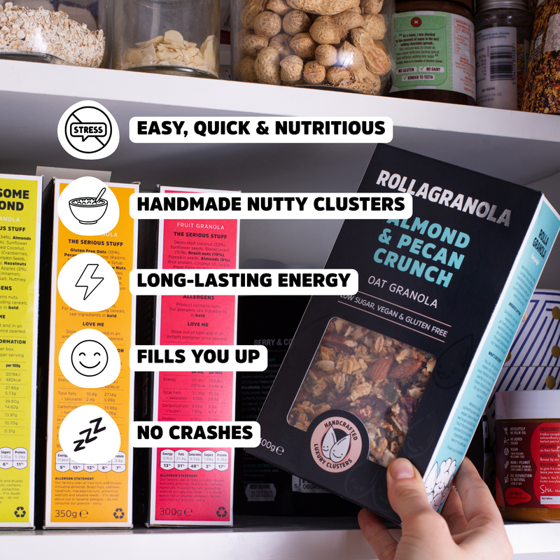 Easy and convenient low sugar granola