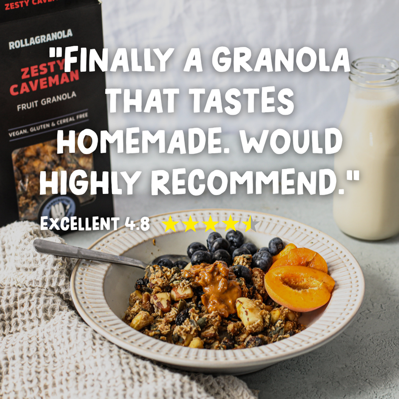 Zesty Caveman Granola Review- Excellent tastes homemade, would recommend.