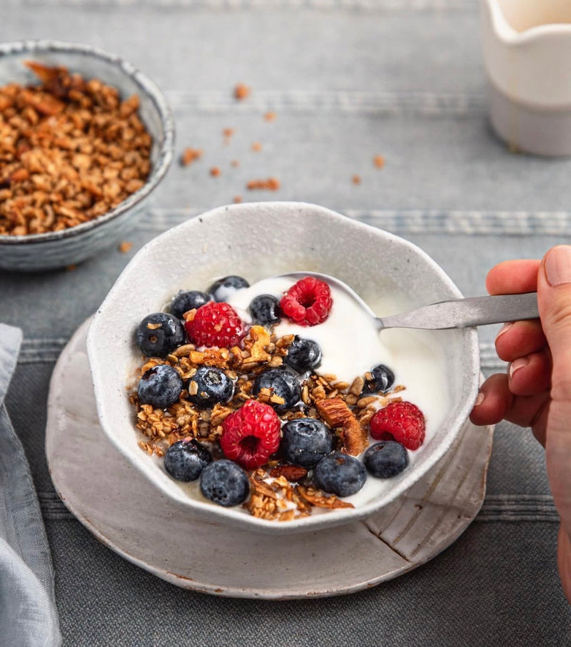Healthy natural handmade granola breakfast