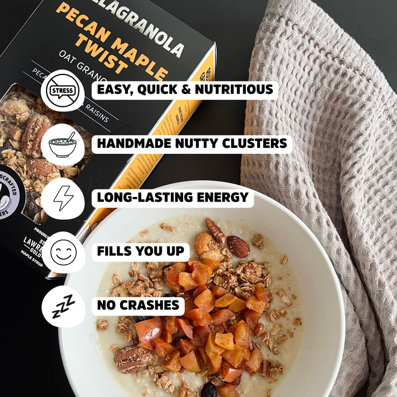 Granola packed with natural ingredients and  healthy fats.