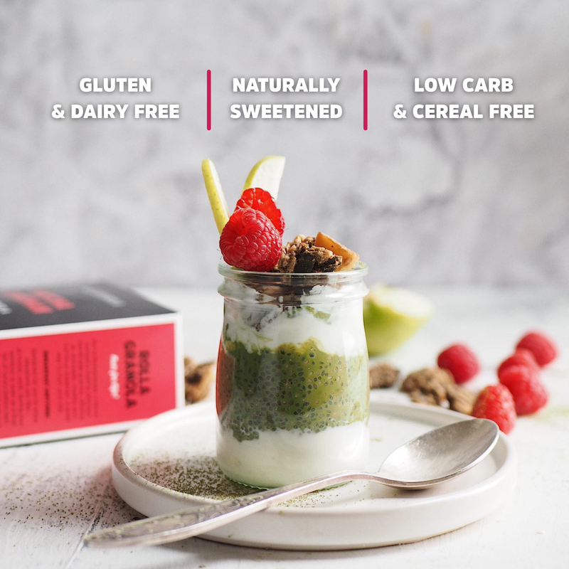 Natural, healthy and delicious granola.