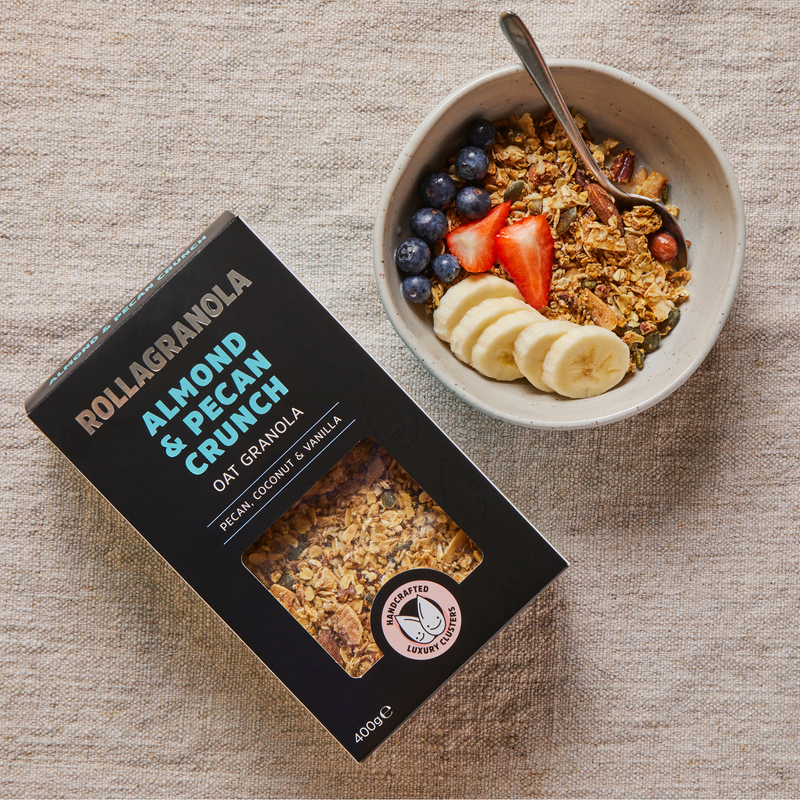 Natural, nutty and delicious granola. Vegan and gluten-free. 