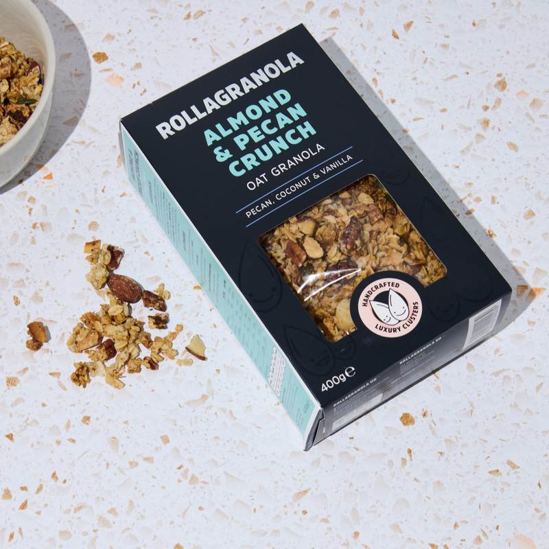 Healthy vegan, gluten-free and low sugar granola 