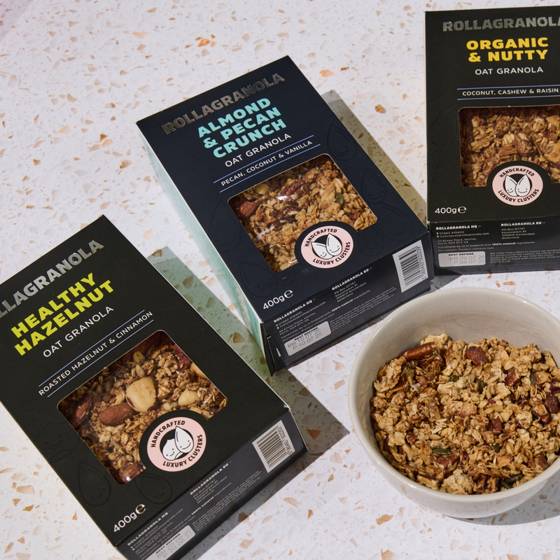 Packs of the healthiest natural granola. Vegan, No Sugar and Gluten-free